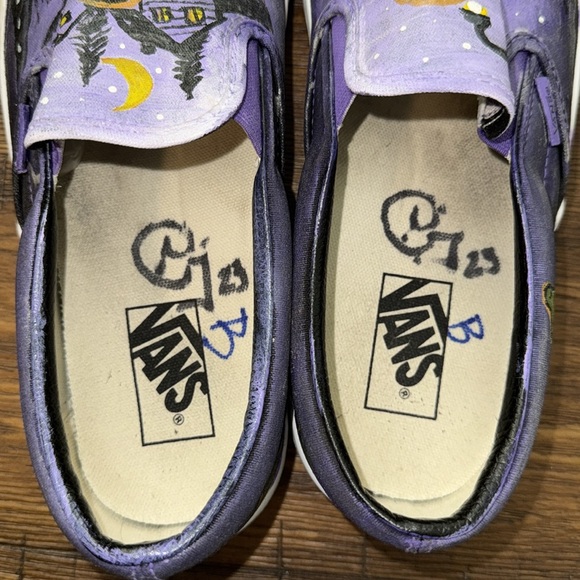 Vans custom hand painted men’s size 10 signed PJ 23 green ghost on skateboard - Picture 11 of 13